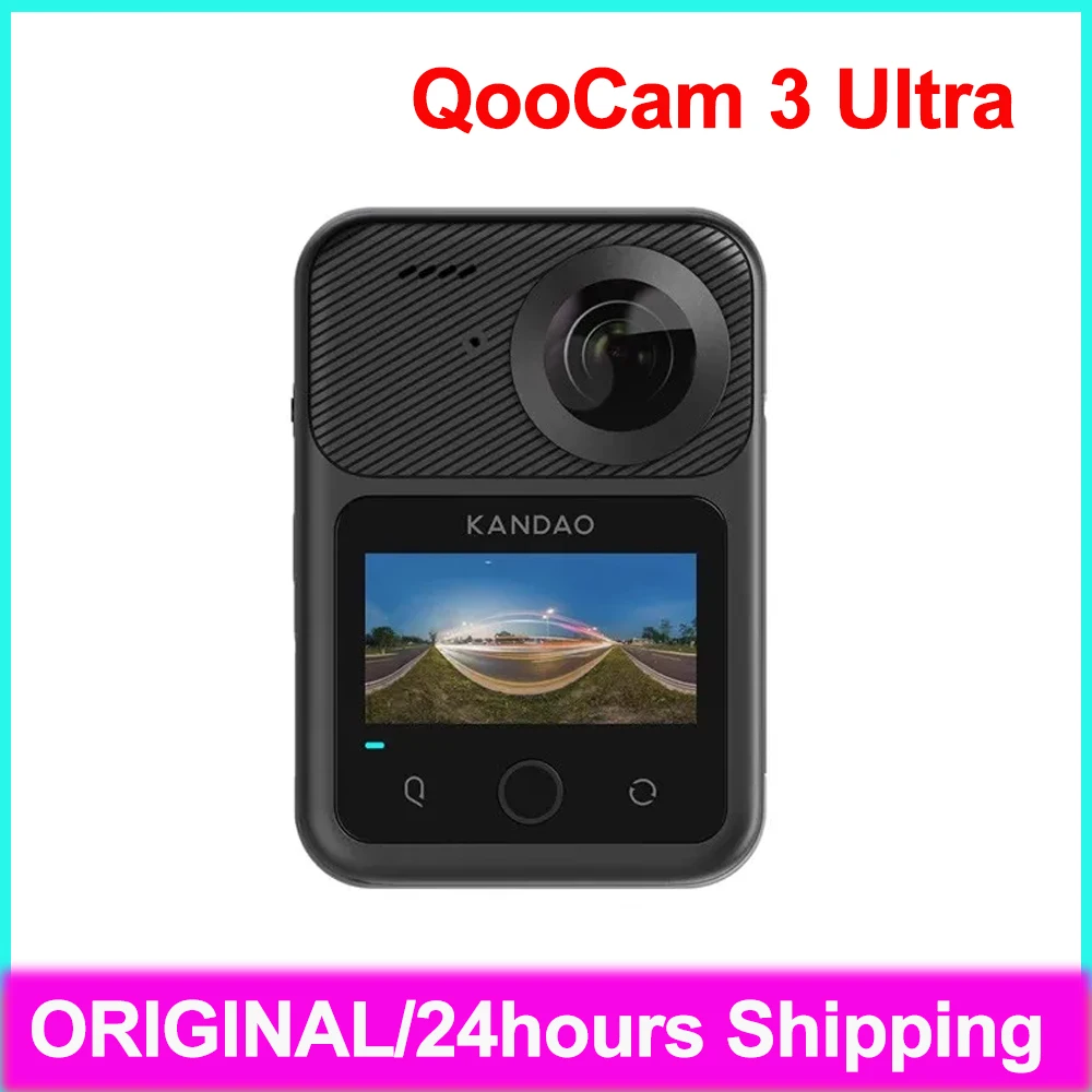 KanDao QooCam 3 Action Camera Ultra Ultimate Vision 8K 360 Camera 1/1.7 Sensors 96MP Photo HDR F1.6 Fast Aperture Photography