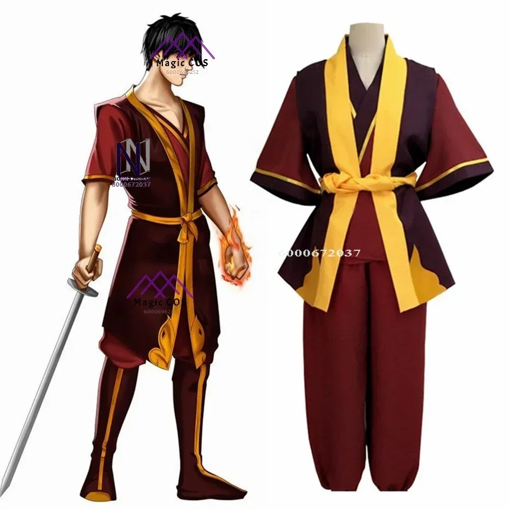 

Anime Zuko Hot Cosplay Costume From Avataar The Last Airrbenderr Prince Vest and Pants Adult Men Halloween Suit New Arrival