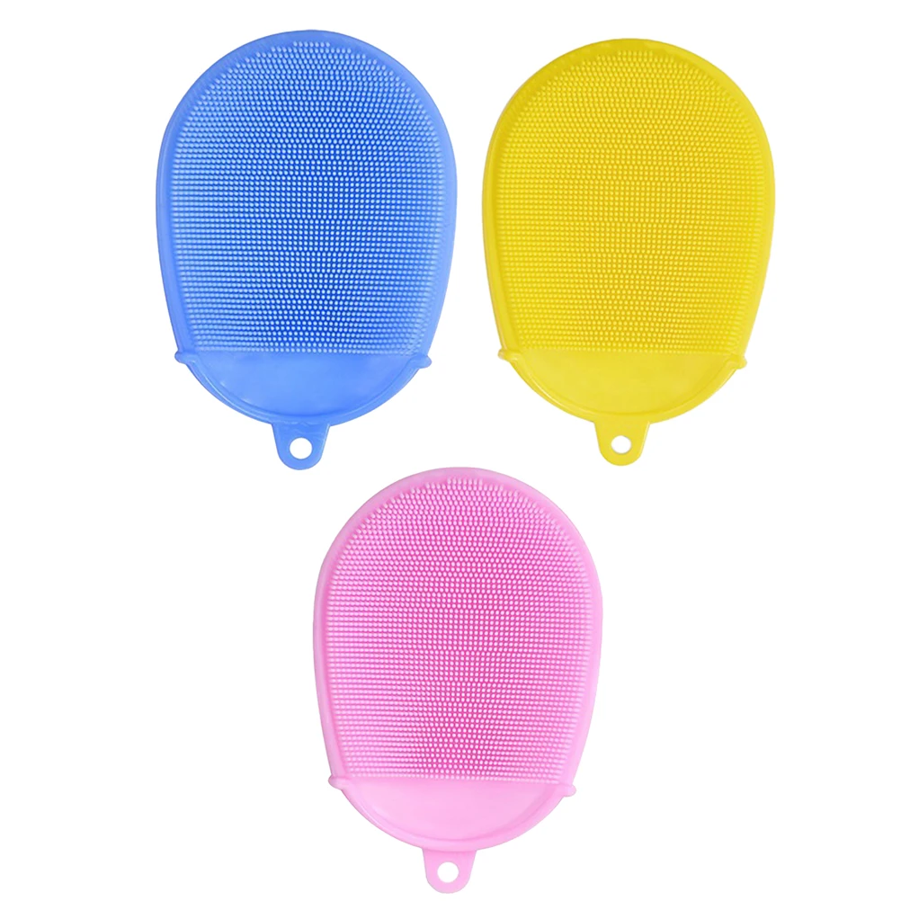 

Baby Silicone Shower Brush Bathing Skin Massager Children Care Supplies Cleaner Tools Super Stretchy Food Grade Safe Sanitary