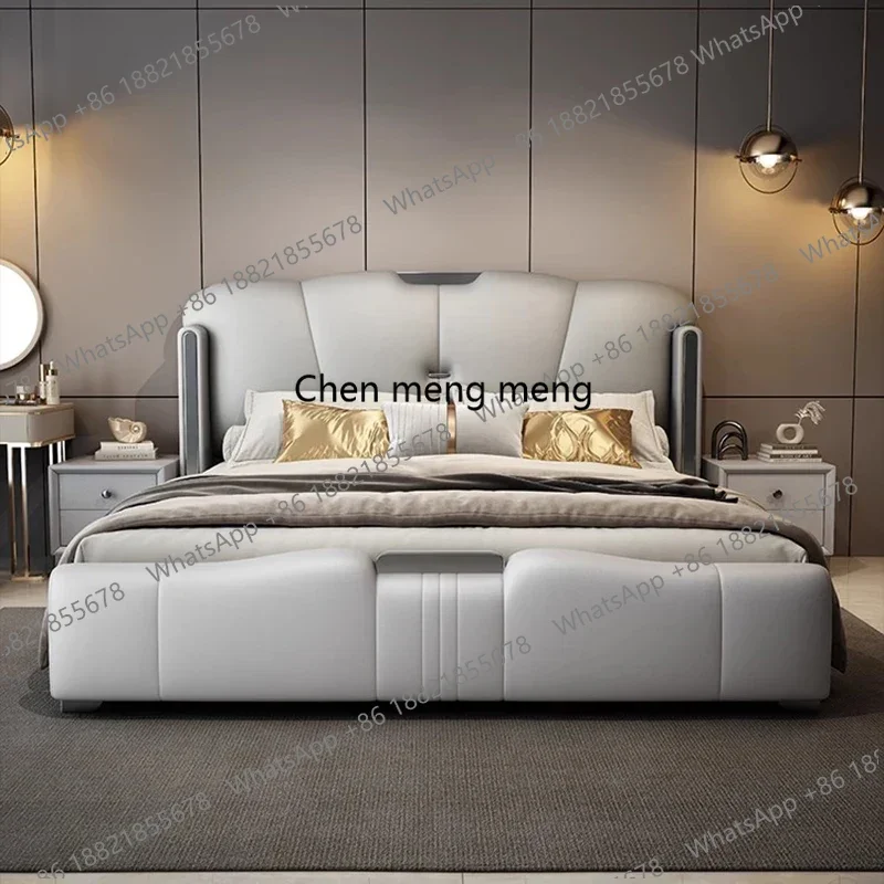 

Европейская кровать-платформа «Принцесса» с массажем, двуспальная, класса люкс, с полным отсеком для хранения, диван-кровать, модная мебель