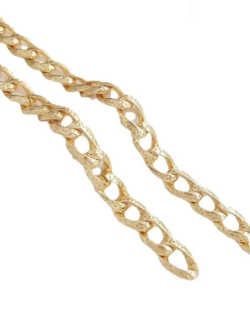 

14K Solid Gold Snakeskin Cuban Chain Rough Vintage Snake Chain DIY Handmade Necklace Bracelet Loose Chain B654