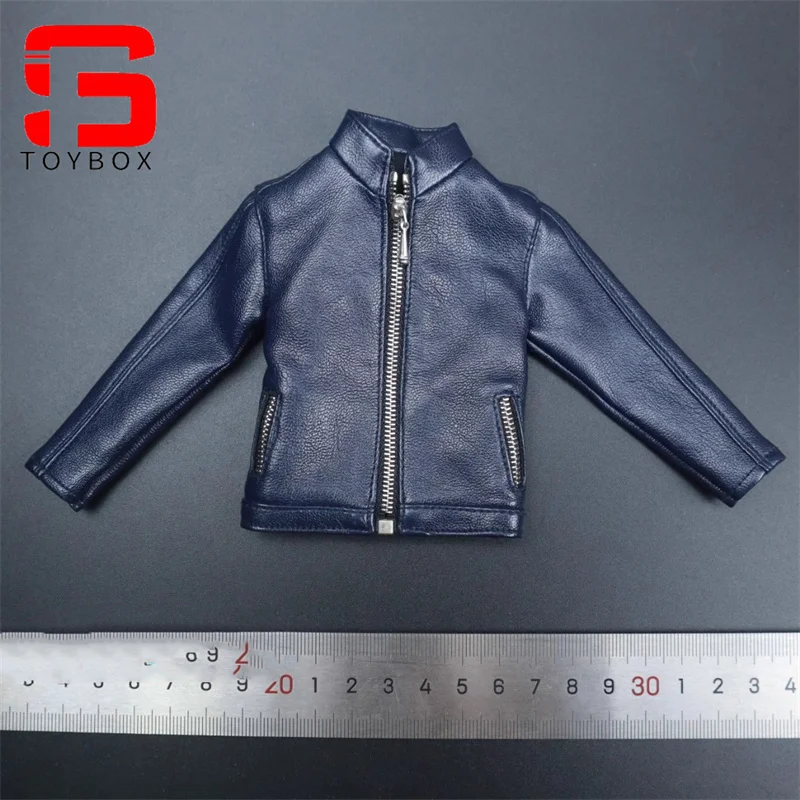 1/6 Scale Male Zipper Jacket Imitation Leather Agent Coat Clothes Model Fit 12'' Soldier Standard Normal Action Figure Body Doll