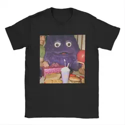 Creepiest Grimace Birthday Men's T Shirt Casual Tees Short Sleeve Round Neck T-Shirt Pure Cotton Printing Tops