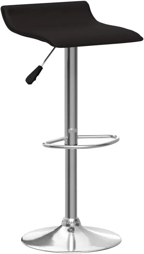 Vogue Furniture Direct Adjustable Bar Stools Set Of 2, Modern Swivel Pu Leather Airlift Barstools, Backless Kitchen Counter