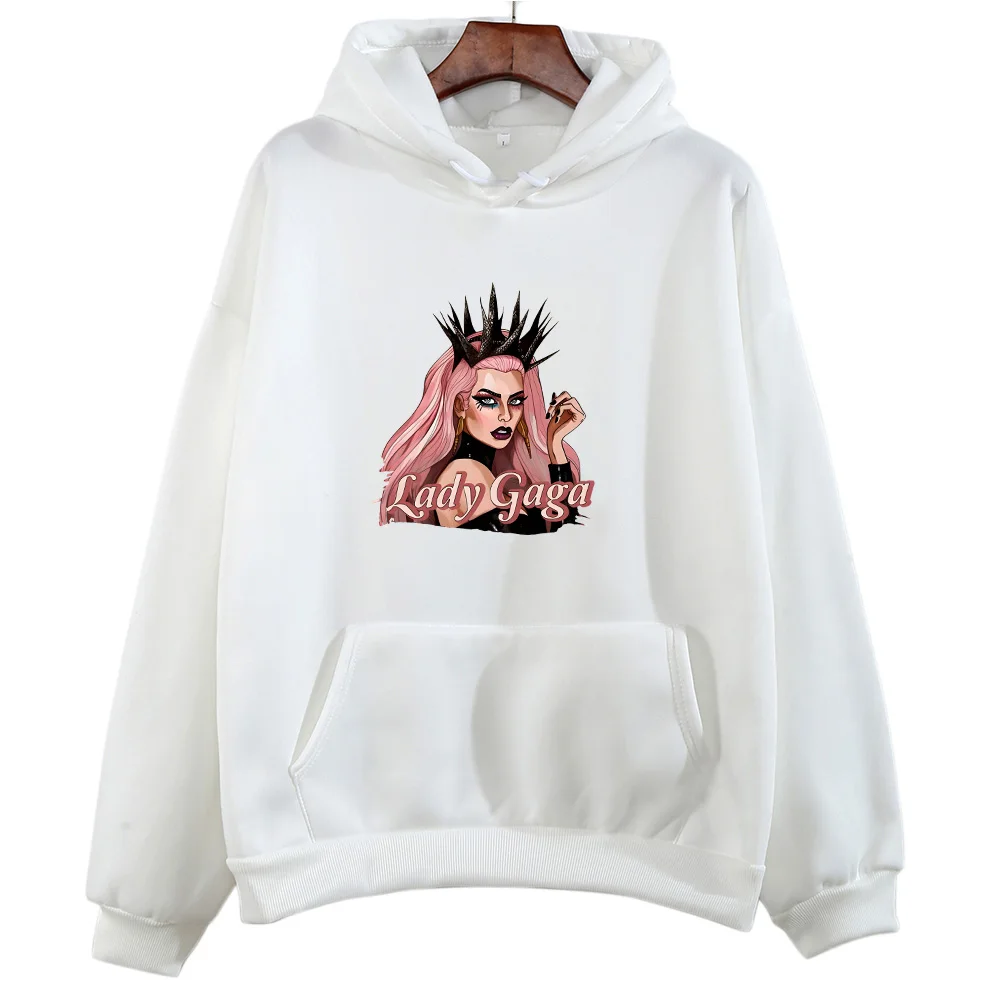 Lady Gaga Hooded Funko Pop Casual Comfortable Sweatshirts Long-sleeved Fleece Manga Clothes Ropa Mujer Fashion Hooded Pullovers