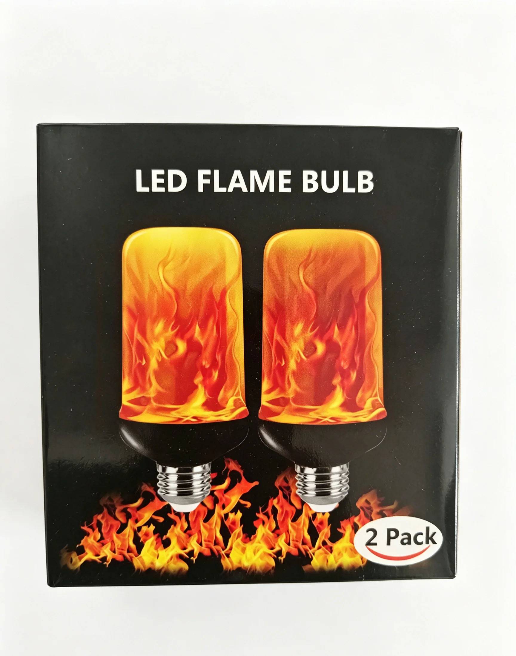 Hot selling practical light bulb with flame effect lighting, two pack