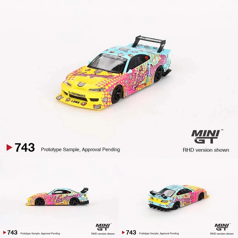 Minigt 742 1:64 lbwk r35 35gt-rr kuma diecast diorama modelo coleção brinquedos em miniatura