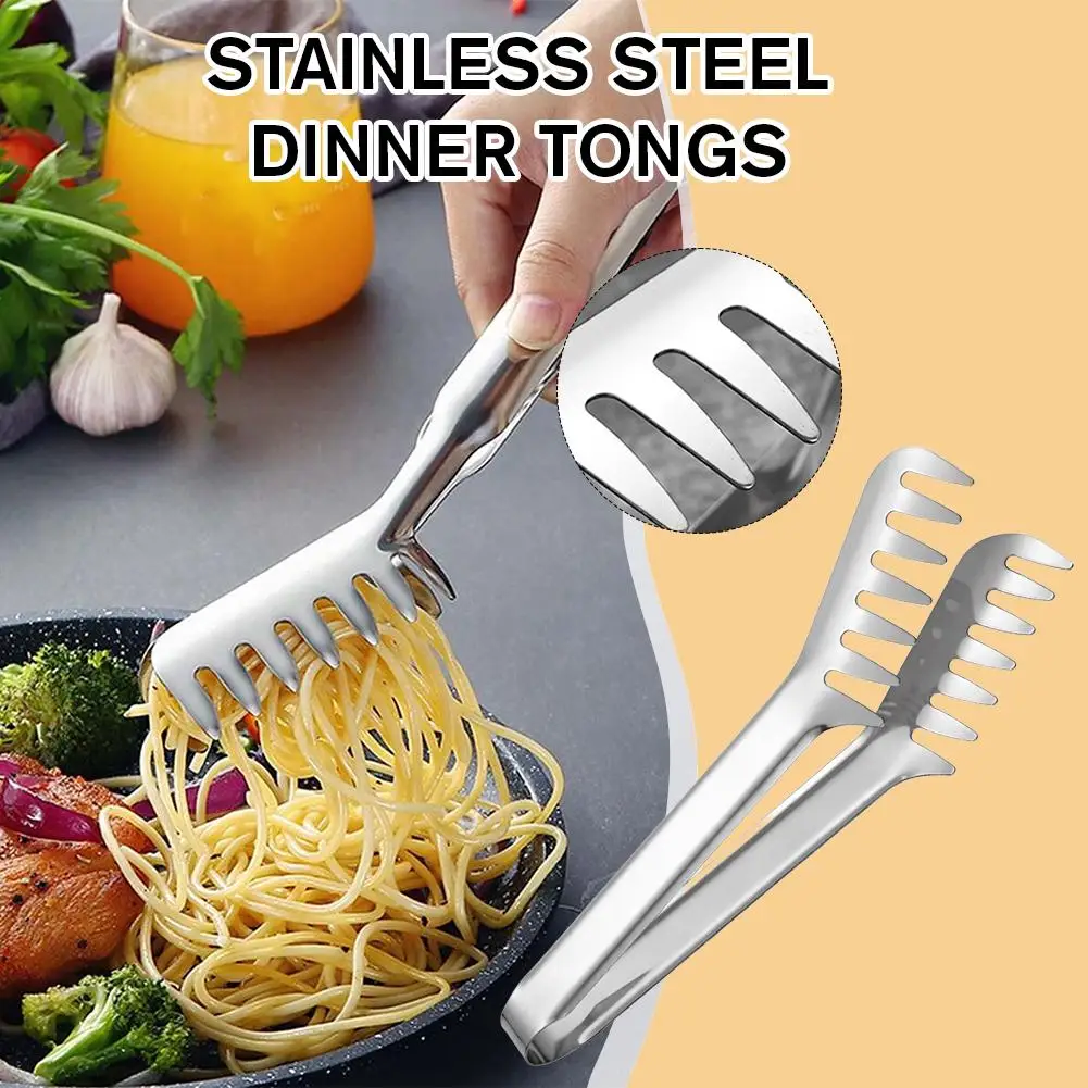 Stainless Steel Comb Shaped Food Clip Western Restaurant Buffet Spaghetti Clip Steak Bread Holder Kitchen Tool