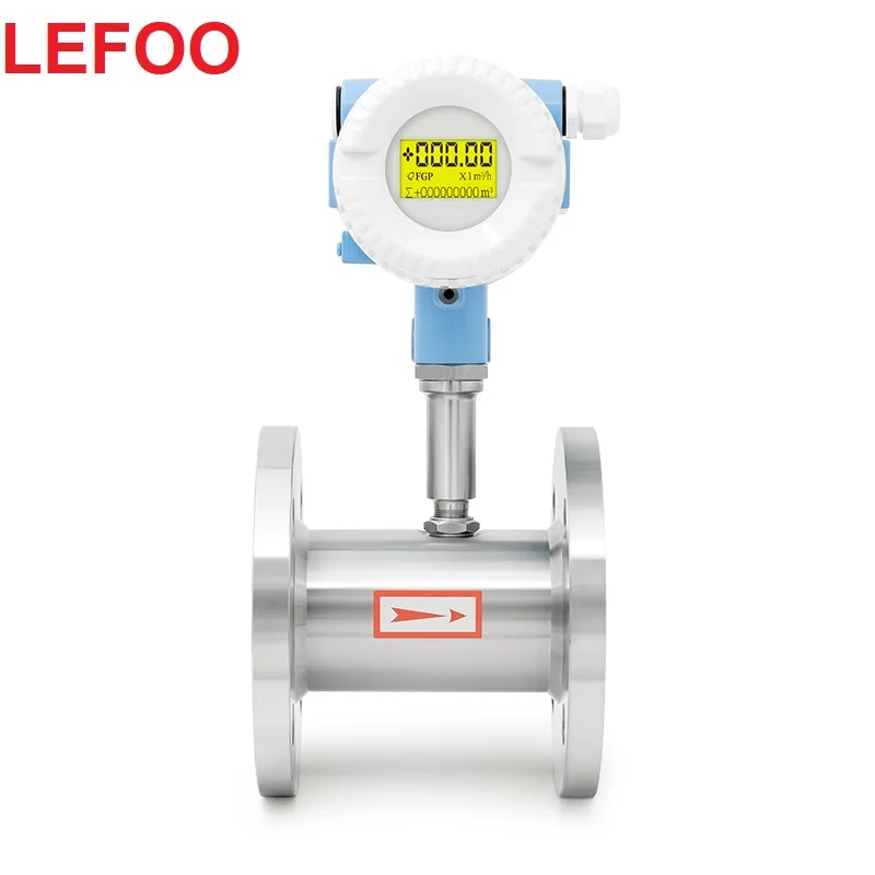 LEFOO  DN25 Turbine Flowmeter High Accuracy Turbine Flow Meter with Digital LCD Display