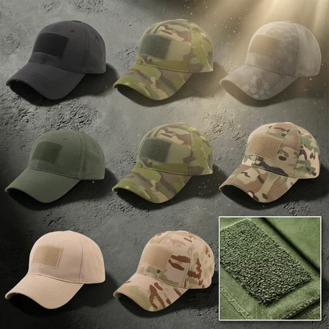 1pc Baseball Caps Camouflage Tactical Outdoor Soldier Combat Paintball Adjustable Hat Summer Snapback Sun Hats for Men Women