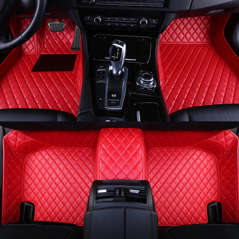 Custom Fit Car Floor Mats For Over 98% Cars Interior Accessories ECO Material Full Set 6-8 Seats RHD and LHD ( only 3 rows car)