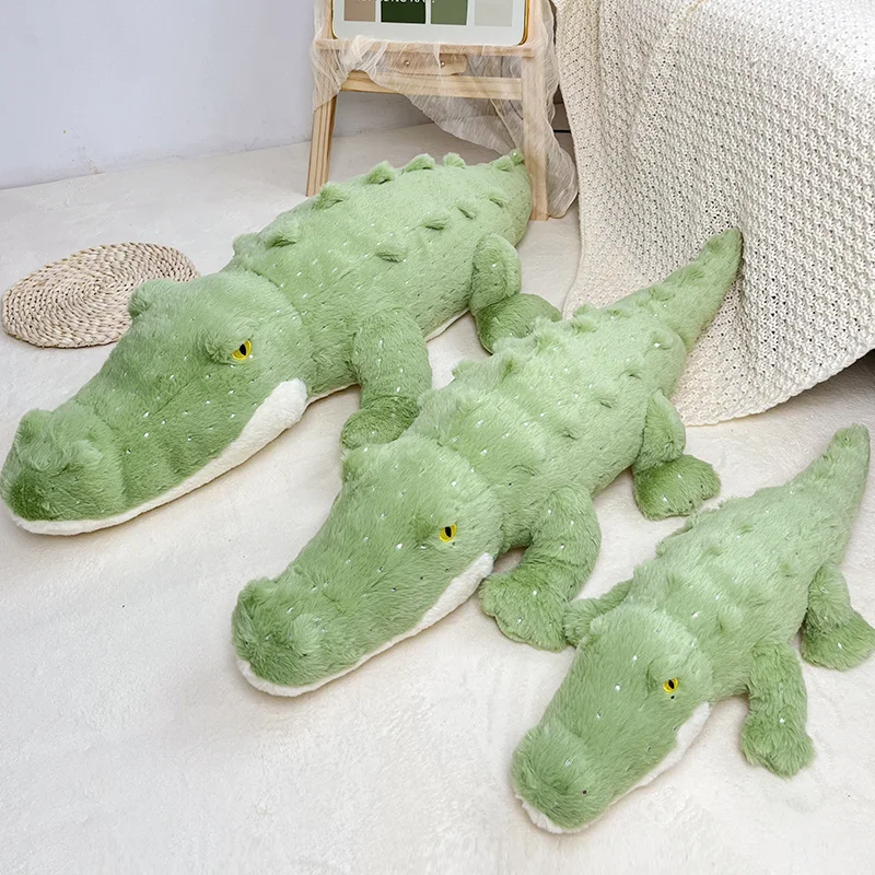 Knuffel krokodil - groot - pluche - groen - knuffeldier - 100 cm | Fun en Feest