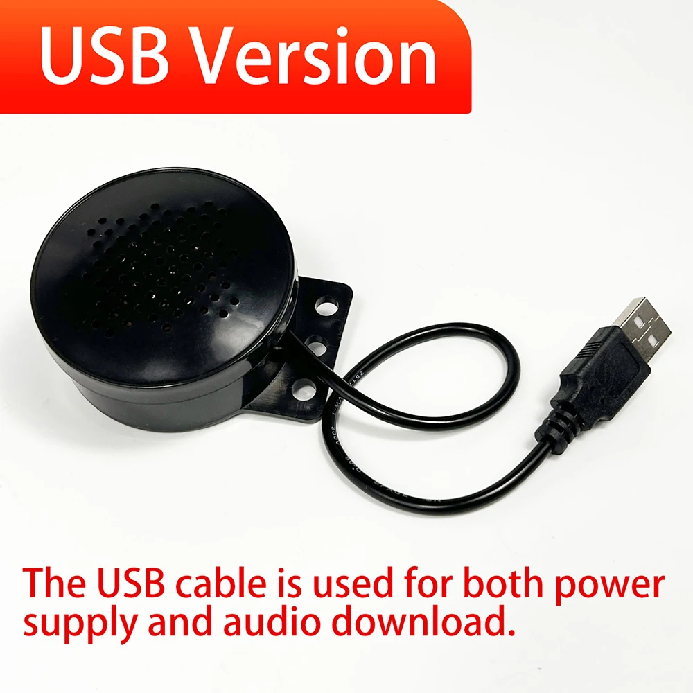 Módulo de reprodução de áudio mp3, prompter de voz de 4m, 3w, alto-falante à prova d'água, repetição/jogo único/próximo faixa, 3 modos, botão de volume dc/usb