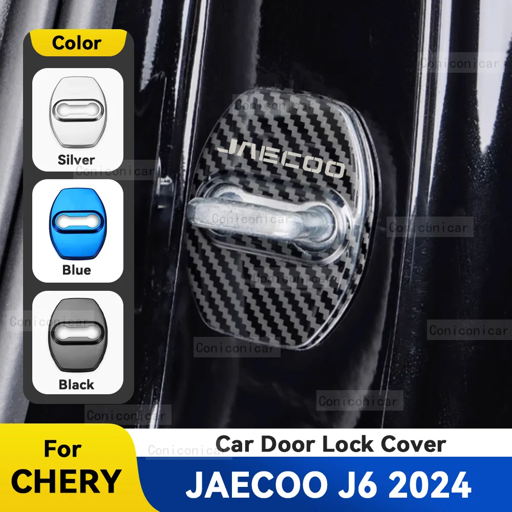 Car Door Lock Buckle Cover Anti-rust Cover Decoration Stainless Steel Protection Accessories For CHERY JAECOO J6 2024