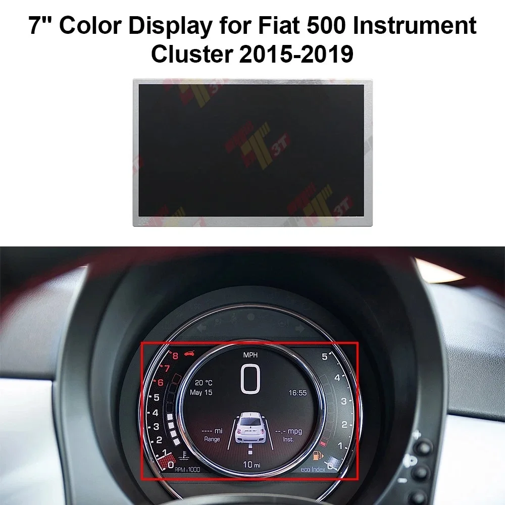 7” Color Display for Abarth 500 595 695 Fiat 500 Instrument Cluster