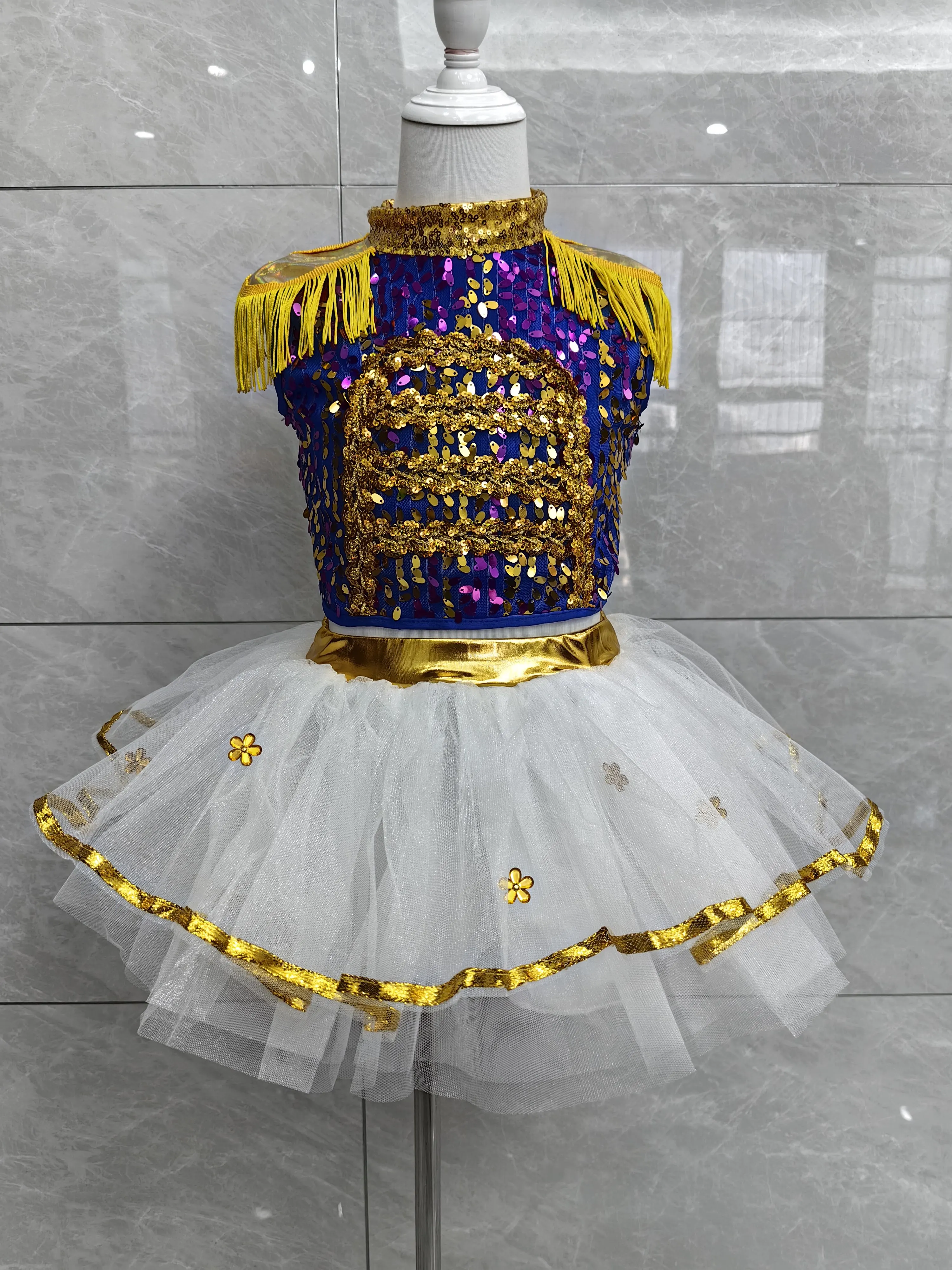 New Sequin Jazz Dance Costume For Girls Boys Jazz Music Dance Street Girl Clothing Modern Dance Wear