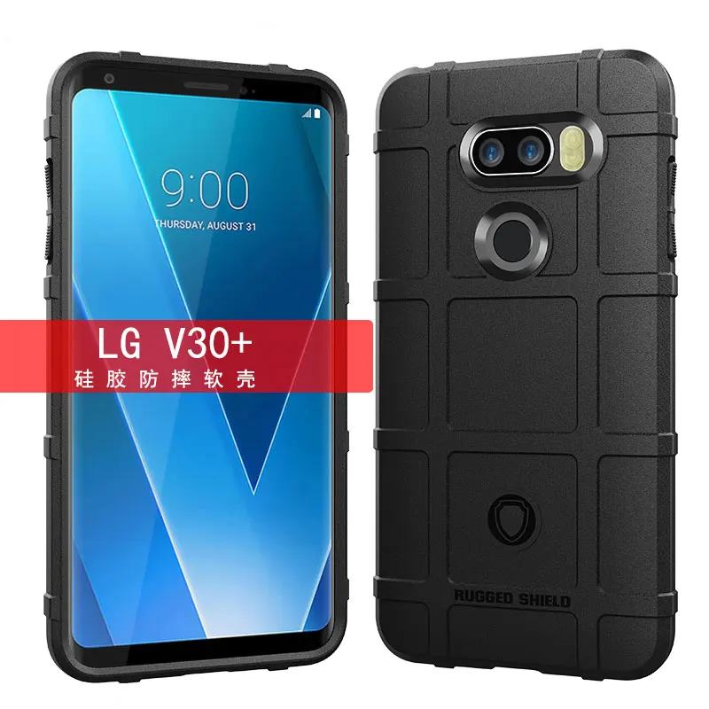 Rugged Shield Shockproof Case For LG V30 V30+ V30S ThinQ V35  Soft TPU Silicone Phone Back Cover Coque Fundas Shell