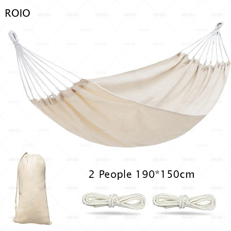 Camping Hammock 1-2 People Travel Beach Portable Rest Hanging Bed Chair Furniture Home Garden Pool Swing Outdoor Hammock 2022