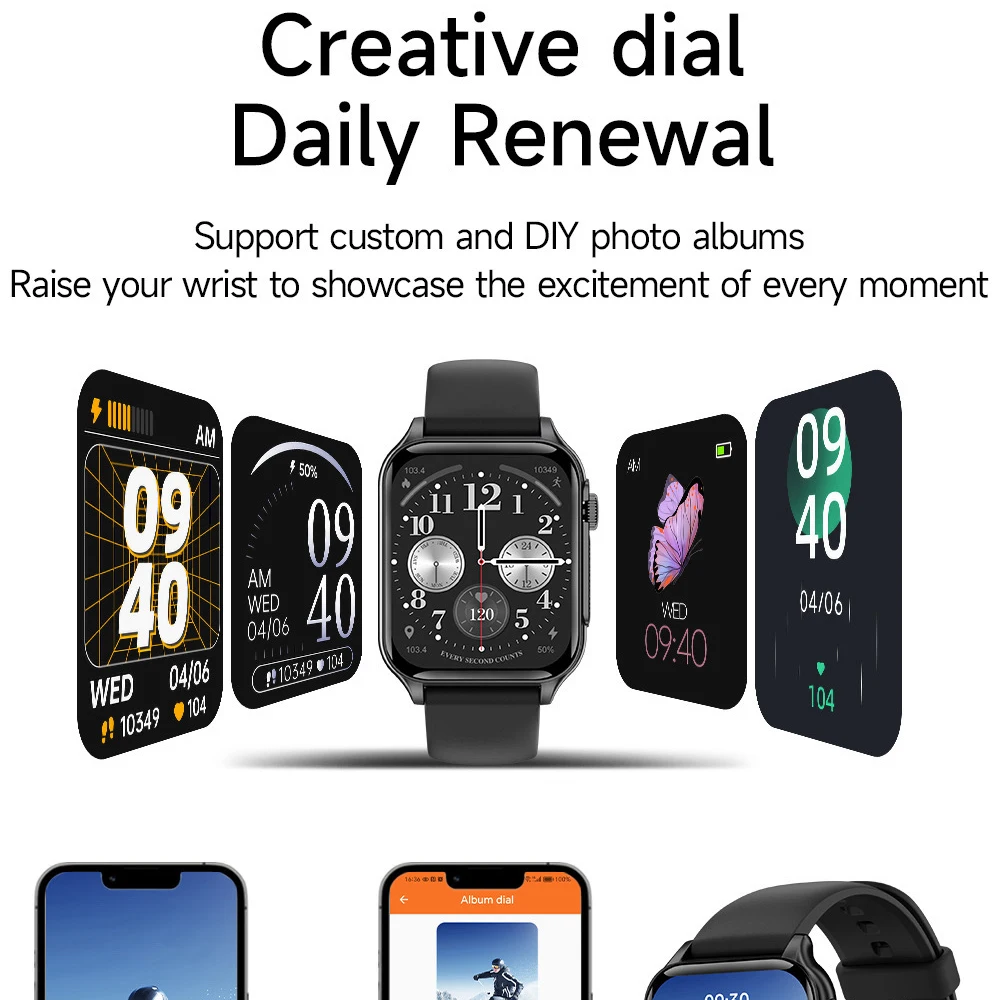 Светодиодный фонарик, уличные водонепроницаемые умные часы для мужчин, 300 мАч, спортивные фитнес-часы с BT-вызовом, женские умные часы с пульсометром, калькулятор