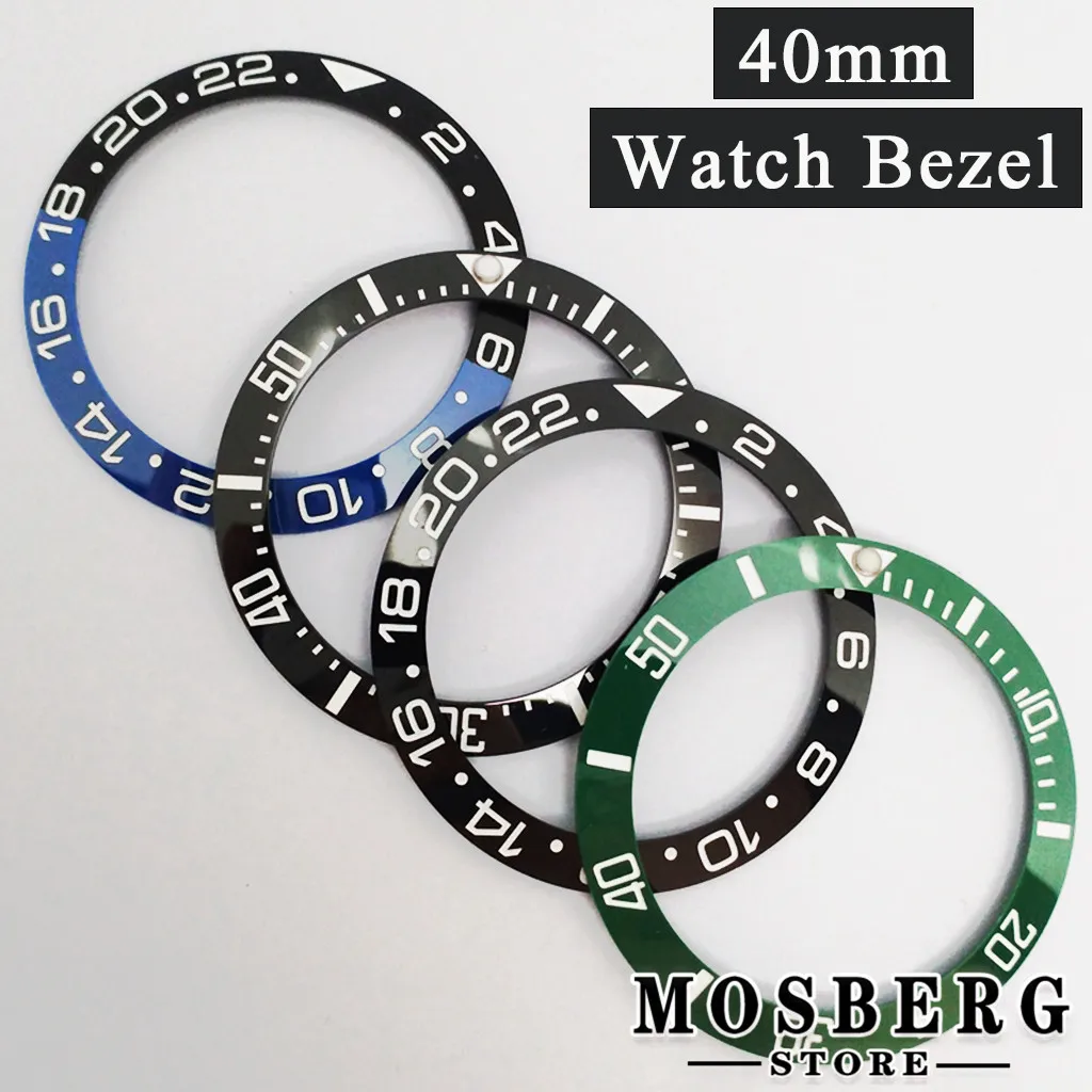 Watch Bezel Diameter 40mm*31.6mm Ceramic Ring Insert Fit Automatic Movement Watches Case Replace Accessories Parts