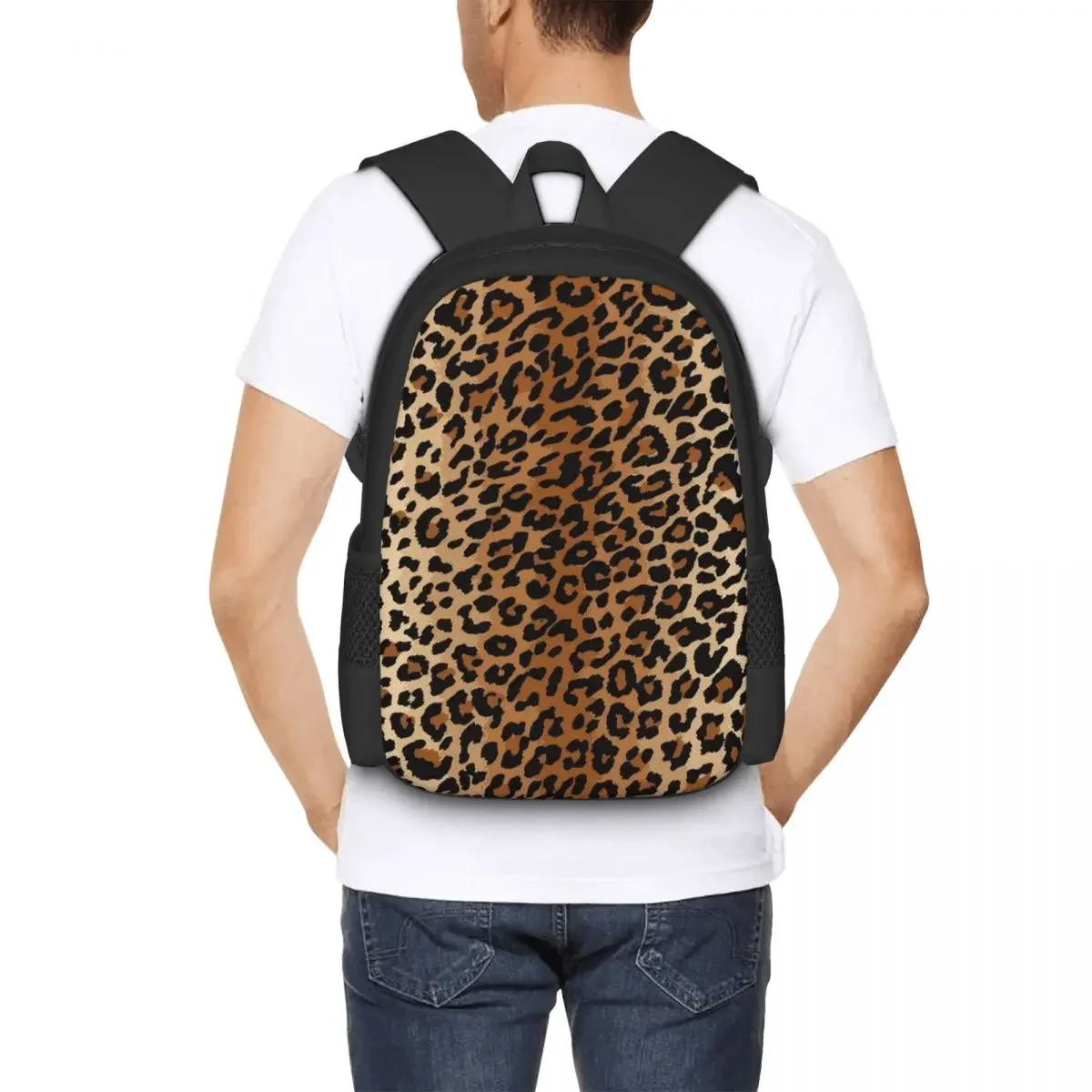 Leopard print for boys and girls, children's backpacks, laptops, shoulder bags