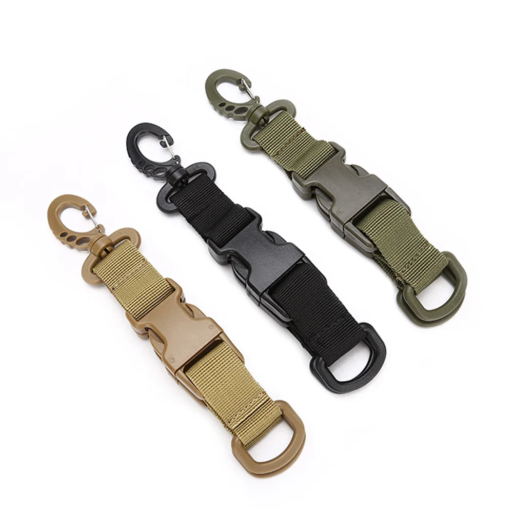 3 قطعة حزمة الخصر حلقة تسلق النايلون مشبك لسلاسل المفاتيح في الهواء الطلق المشي لمسافات طويلة التخييم على ظهره والعتاد متعددة الوظائف معلقة هوك #3