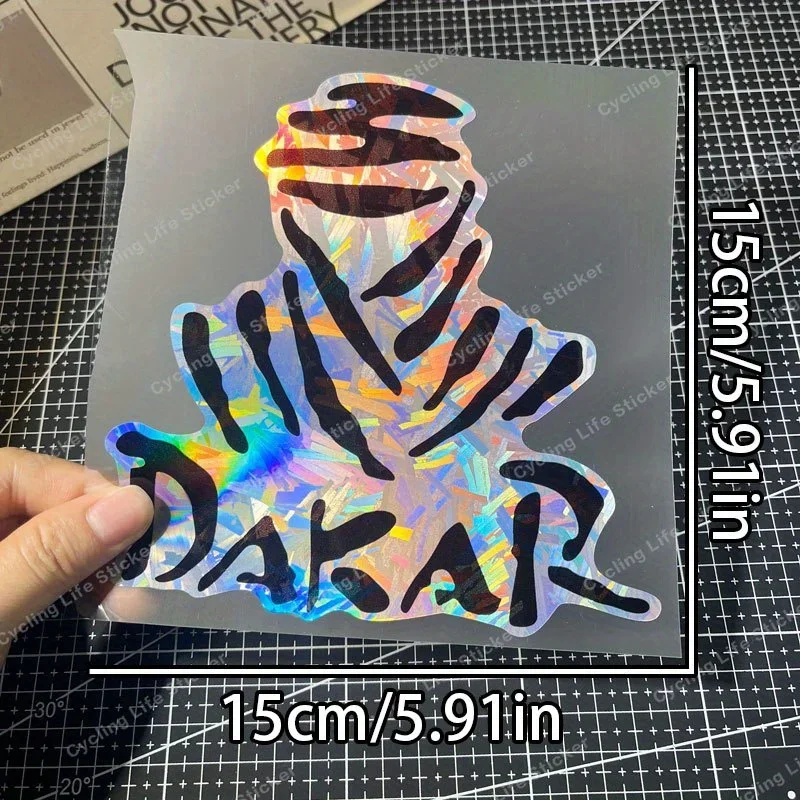 قطعة واحدة من ملصقات Dakar Hologram العصرية - ديكور مروحة من الفينيل المقاوم للماء لخزائن الثلاجات وبضائع الرالي #4