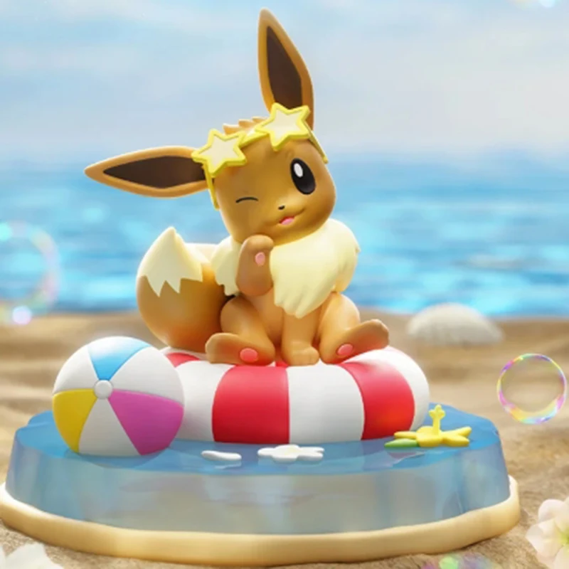 Pokemon Nature Wild Series Desktop Micro Landscape Ornament Collectible Psyduck Eevee Meowth Slowpoke Figure Kids Holiday Gift