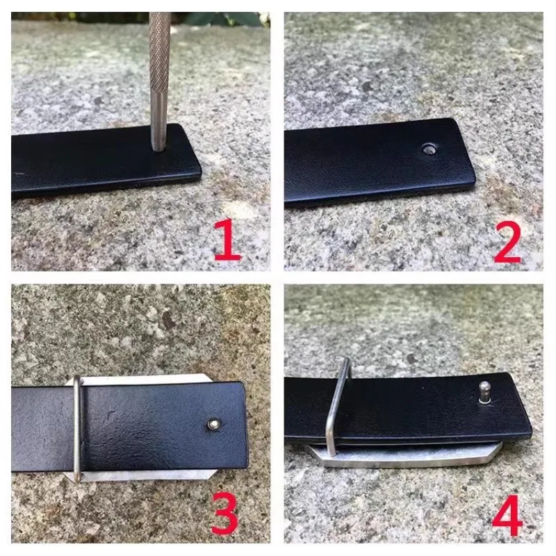 التيتانيوم النقي لوحة مشبك 3.5 سنتيمتر مشبك رئيس 3.8 سنتيمتر التيتانيوم معدن غير قابل للصدأ المضادة للحساسية الرجال النساء موضة حزام جينز مشبك #6