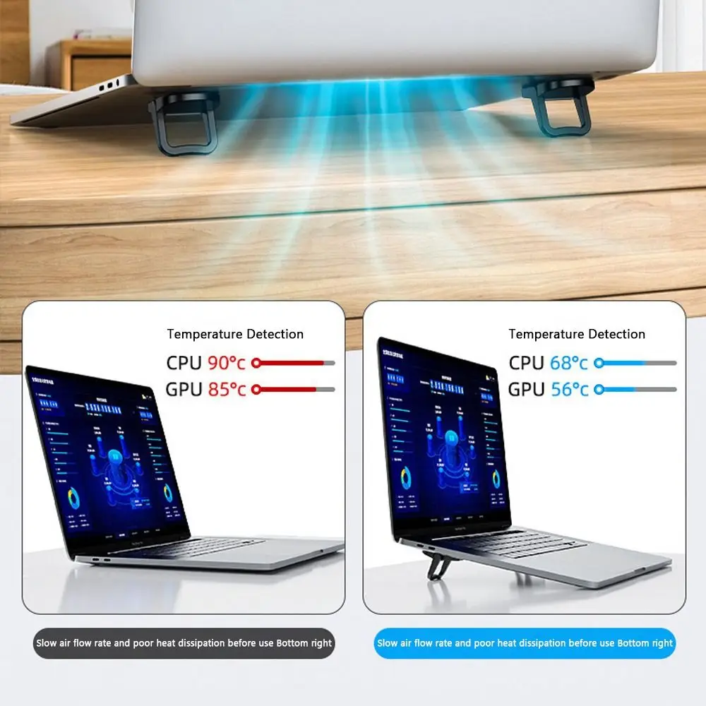 

Пластиковая складная подставка для ноутбука, невидимый складной держатель для ноутбука, нескользящая регулируемая подставка-подъемник для ноутбуков и планшетов