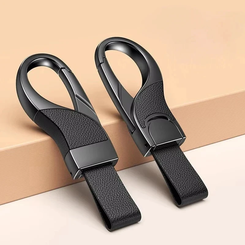

Luxury Leather Car Keychain for Men Universal Alloy Key Chain Durable Stylish Cars Accessories Keyring For All Cars