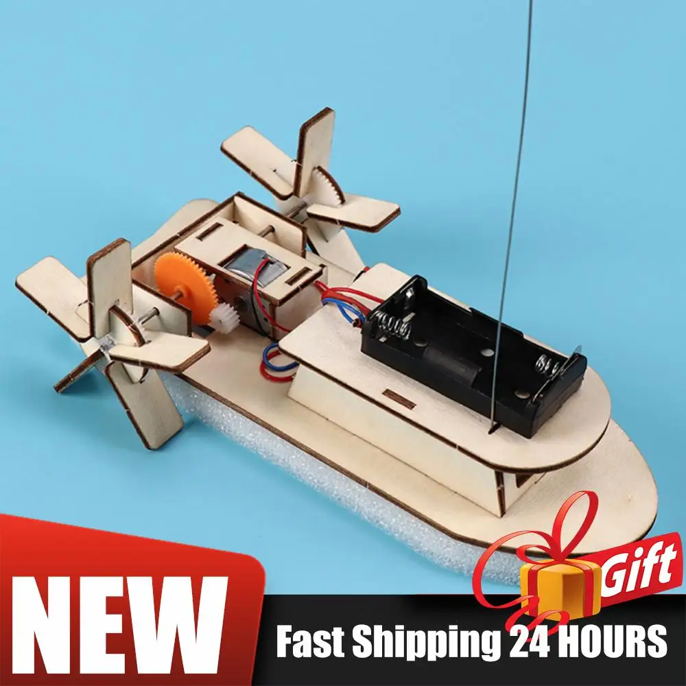 

1Set DIY Science Toy Kids DIY Paddle Wheel Ship Assembling Model Educational Teaching Kit Experiment DIY Paddle Wheel Ship Model