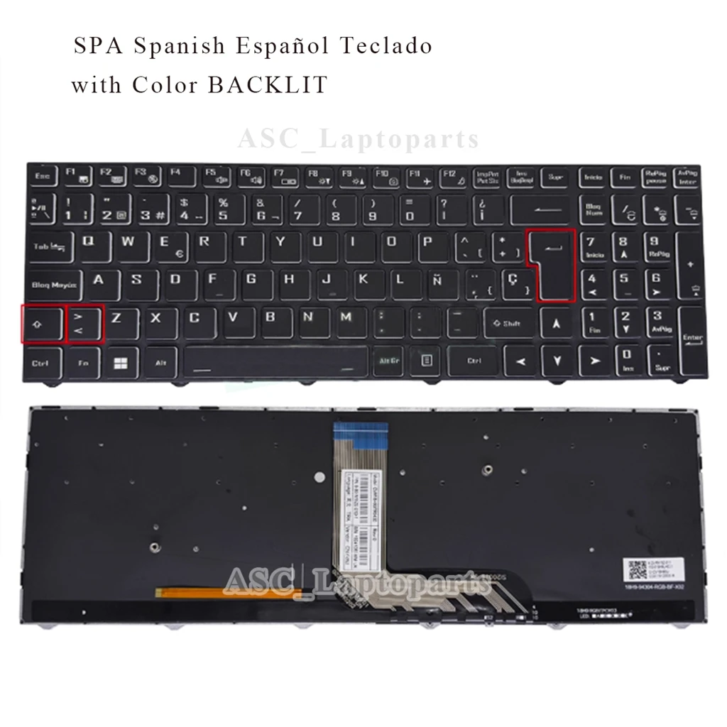 

Brazil French German Italian Korean Latin Spanish PO Keyboard For Clevo PB71DF2-G PB70DF1-G PB71DF1-G PB70DDS-G Color BACKLIT