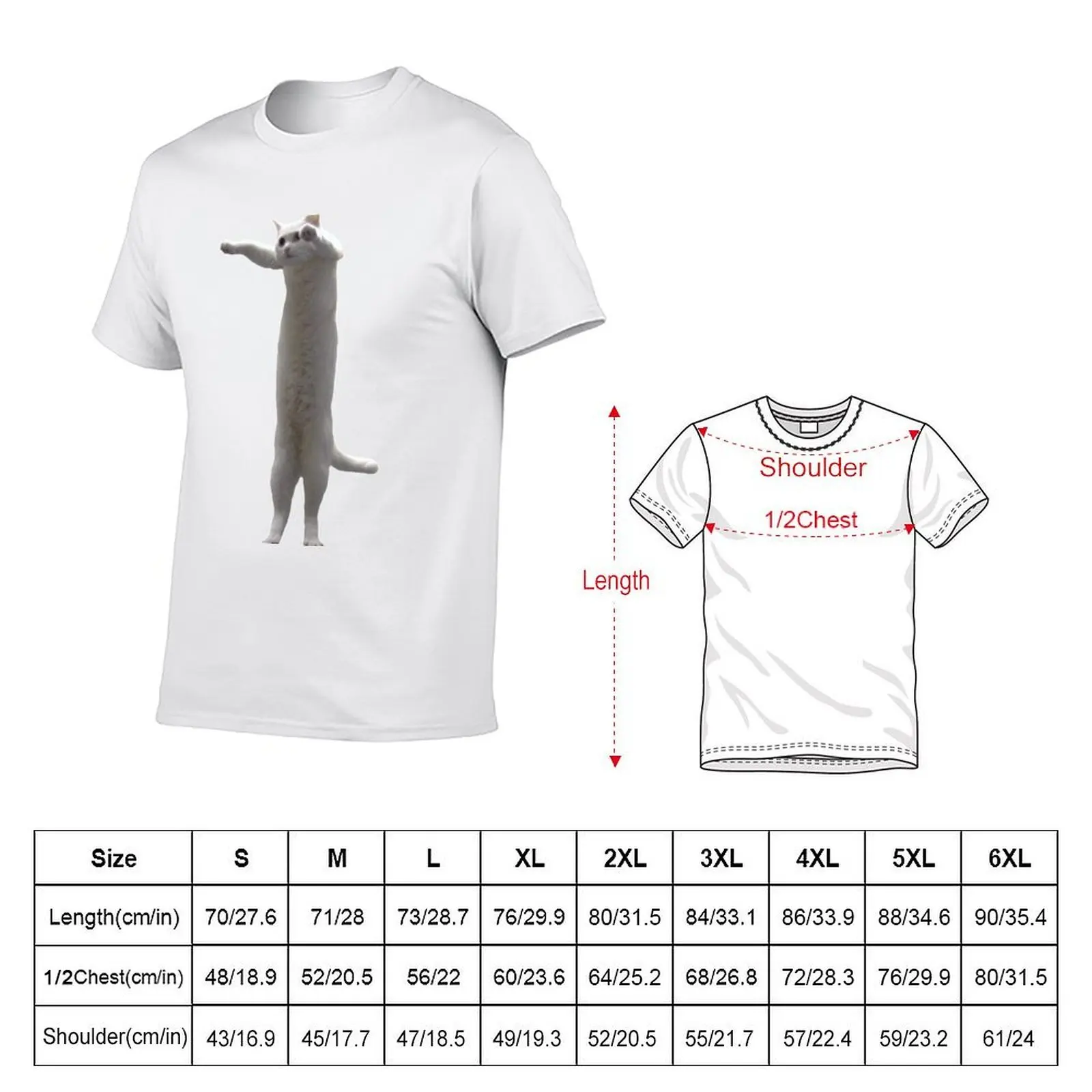 Long Cat T-Shirt t shirts for man pack white g man t shirts for men T-Shirt