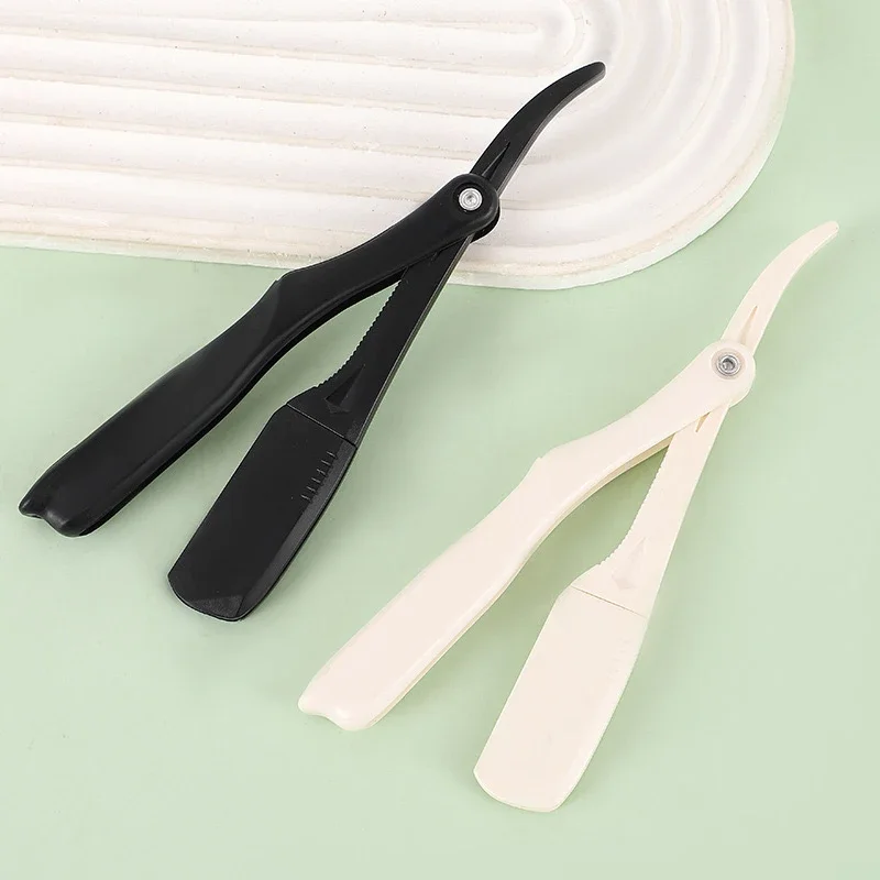 ماكينة حلاقة يدوية احترافية بحافة بلاستيكية مستقيمة ماكينة حلاقة حادة قابلة للطي ماكينة حلاقة اللحية