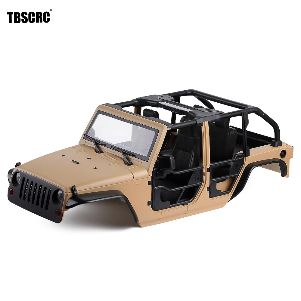 TBSCRC Unassembled Kit 313mm Wheelbase Convertible Open Car Body Shell for 1/10 RC Crawler Axial SCX10 90046 Jeep Wrangler