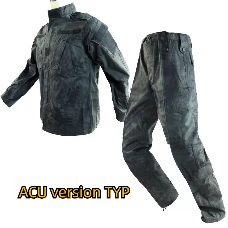 ACU European And American Size Combat Suit Black Python TYP Overpants Suit