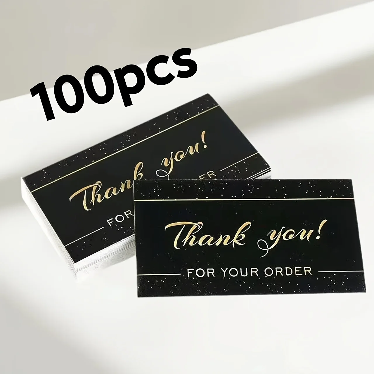 100PCS Exclusive Customized Thank-you Cards, High-end Gift Decoration Thank-you Cards, Exquisite and Compact Size