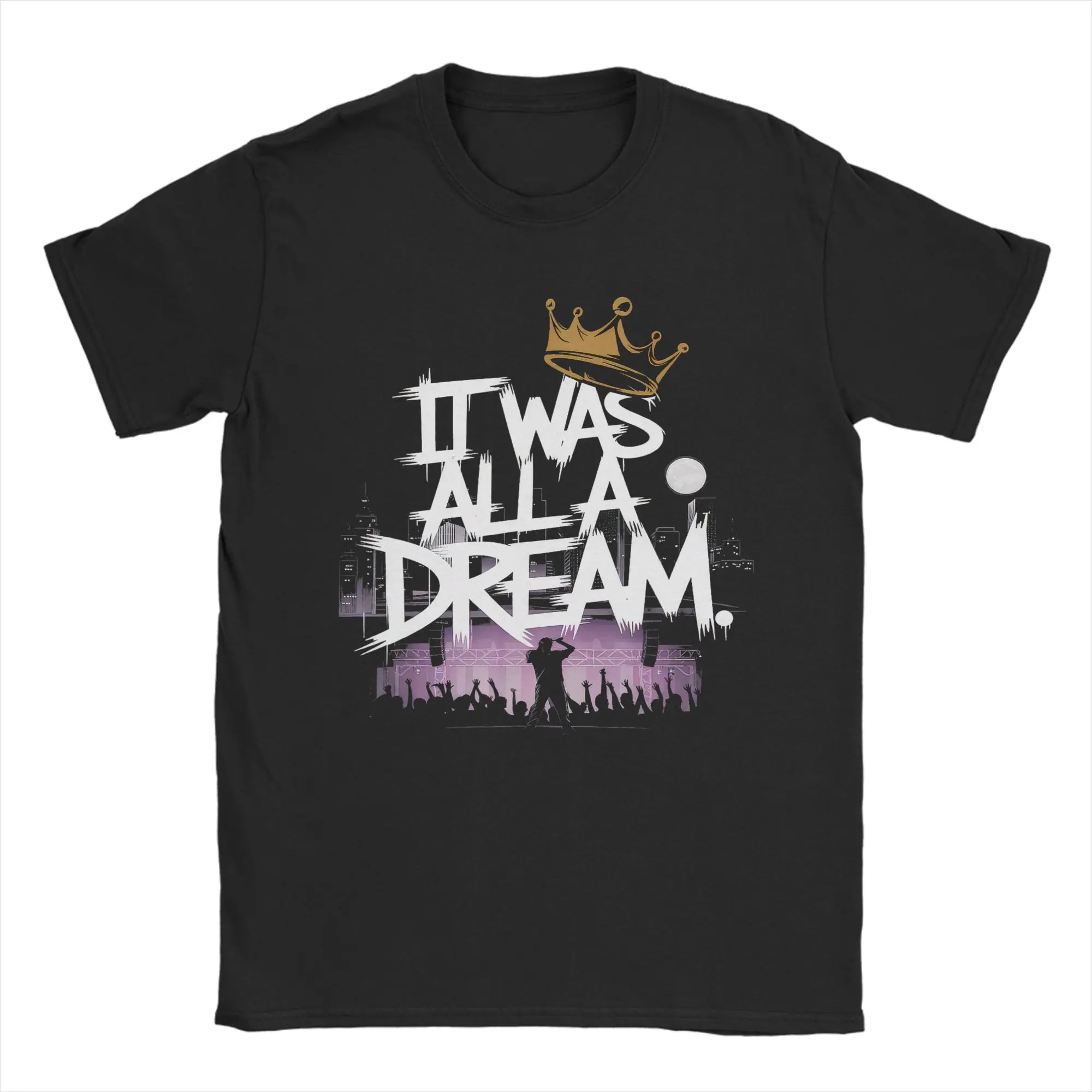 Camiseta de música It was A Dream Rap de los años 90, camisetas básicas de verano Y2K, camiseta Harajuku de algodón para hombre, ropa informal de manga corta