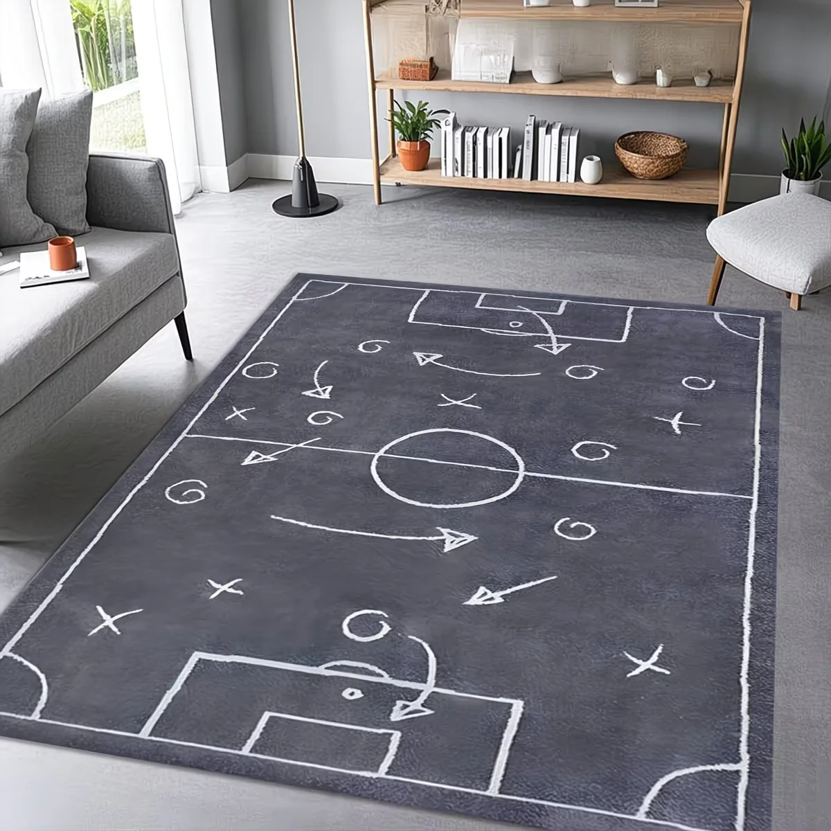 Designed for Football Fields, Machine Washable Indoor and Outdoor Carpet, Suitable for Living Rooms, Bedrooms, Patios Rug