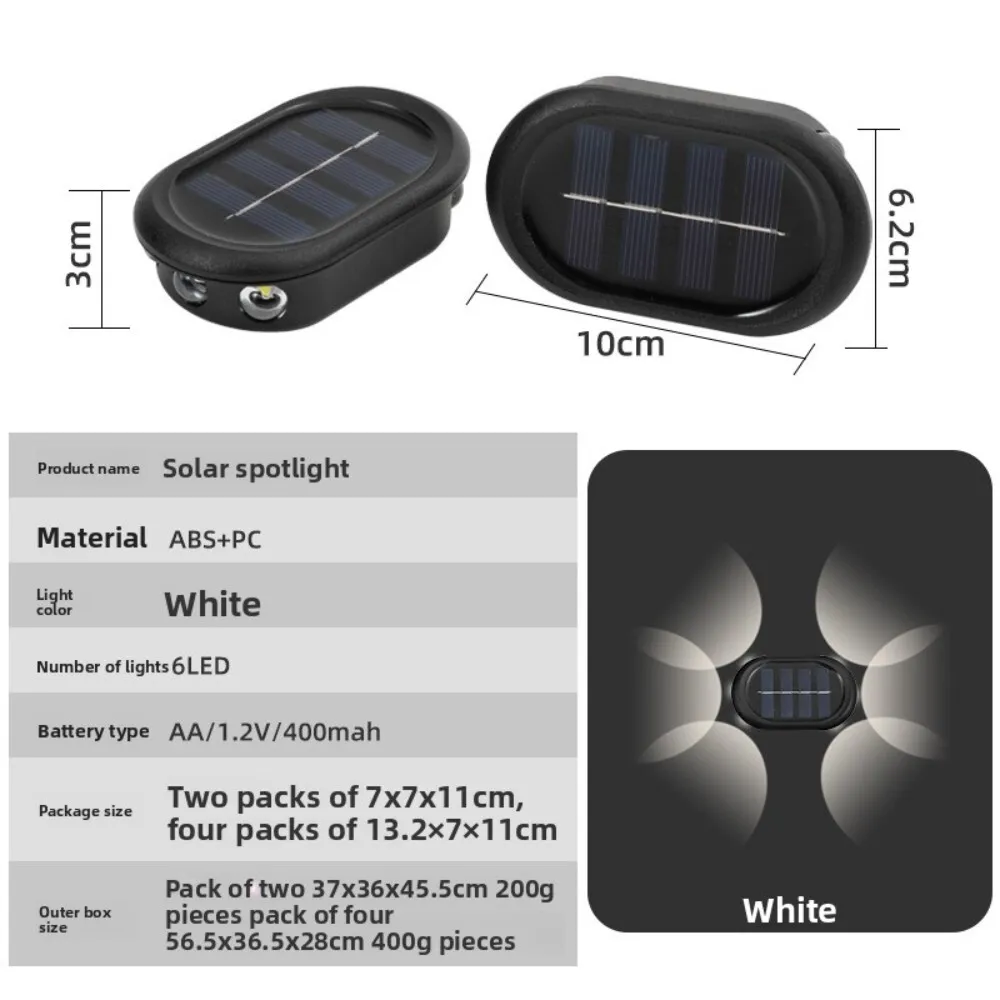 Solar Powered Outdoor Garden Wall Light for Fence Patio Pathway Up Down Lighting Home Decor Atmosphere Decoration