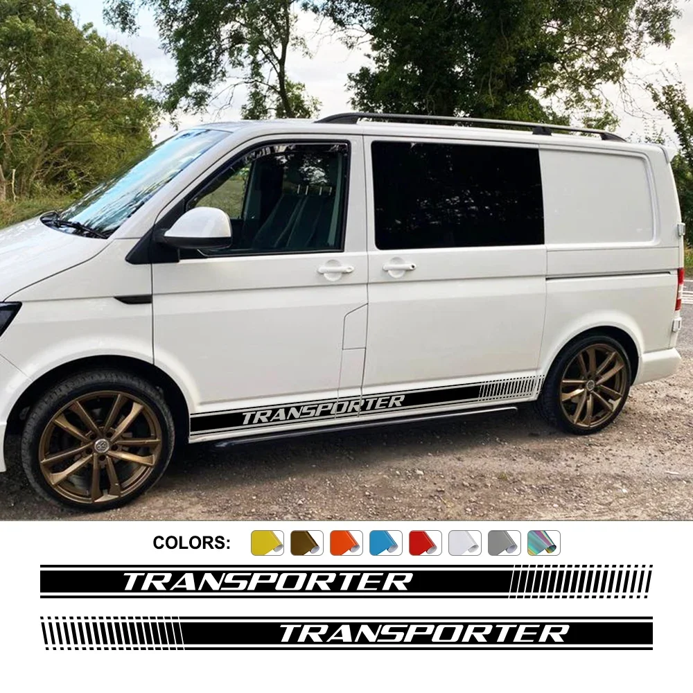 Car Stickers For Volkswagen VW Transporter T5 T6 California Camper Van Graphics Stripes Vinyl Decals Auto Tuning Accessories