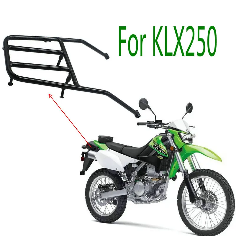 Motorcycle Rear Seat Luggage Rack Support Holder Saddlebag Guard Cargo Shelf Bracket Kits For Kawasaki KLX250 KLX 250 2008-2021