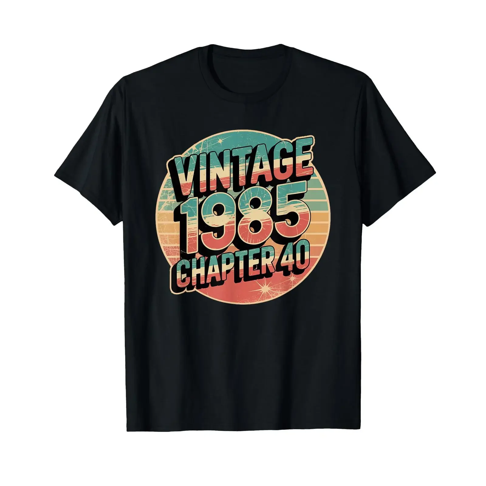 Vintage 1985 Chapter 40 T Shirt vintage Washed Comfortable designer clothes Stylish homme Stretched streetwear Breathable