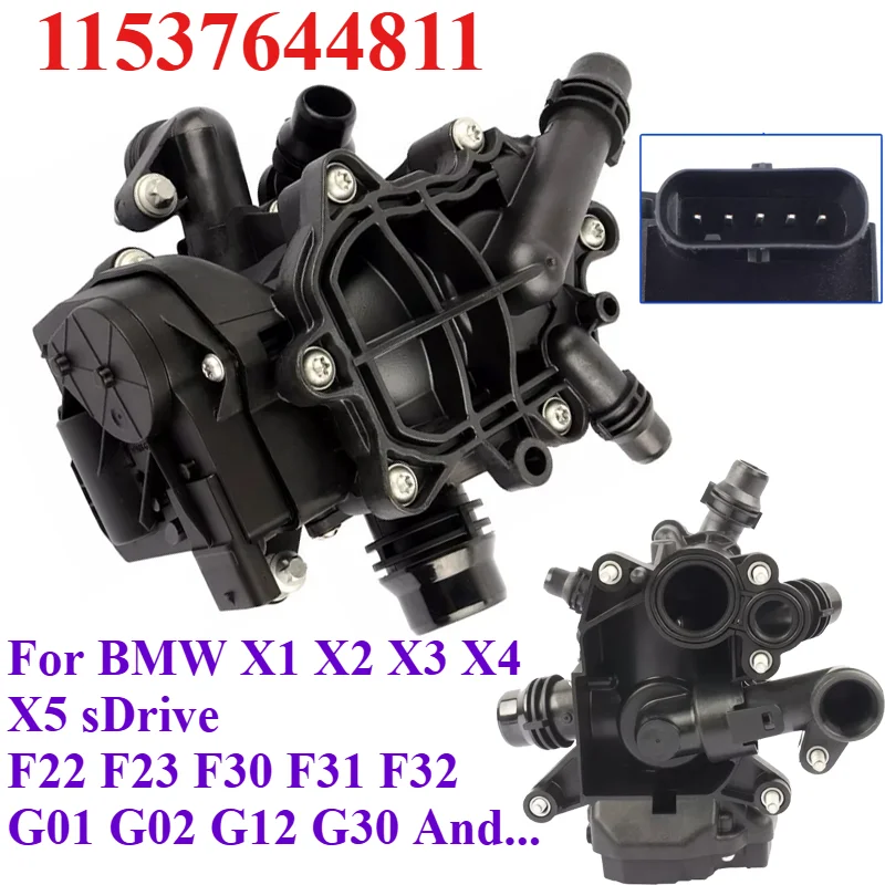 

11537644811 For BMW X1 X2 X3 X4 X5 sDrive F22 F23 F30 F31 F32 G01 G02 G12 G30 Engine Coolant Thermostat Housing Cover Assembly