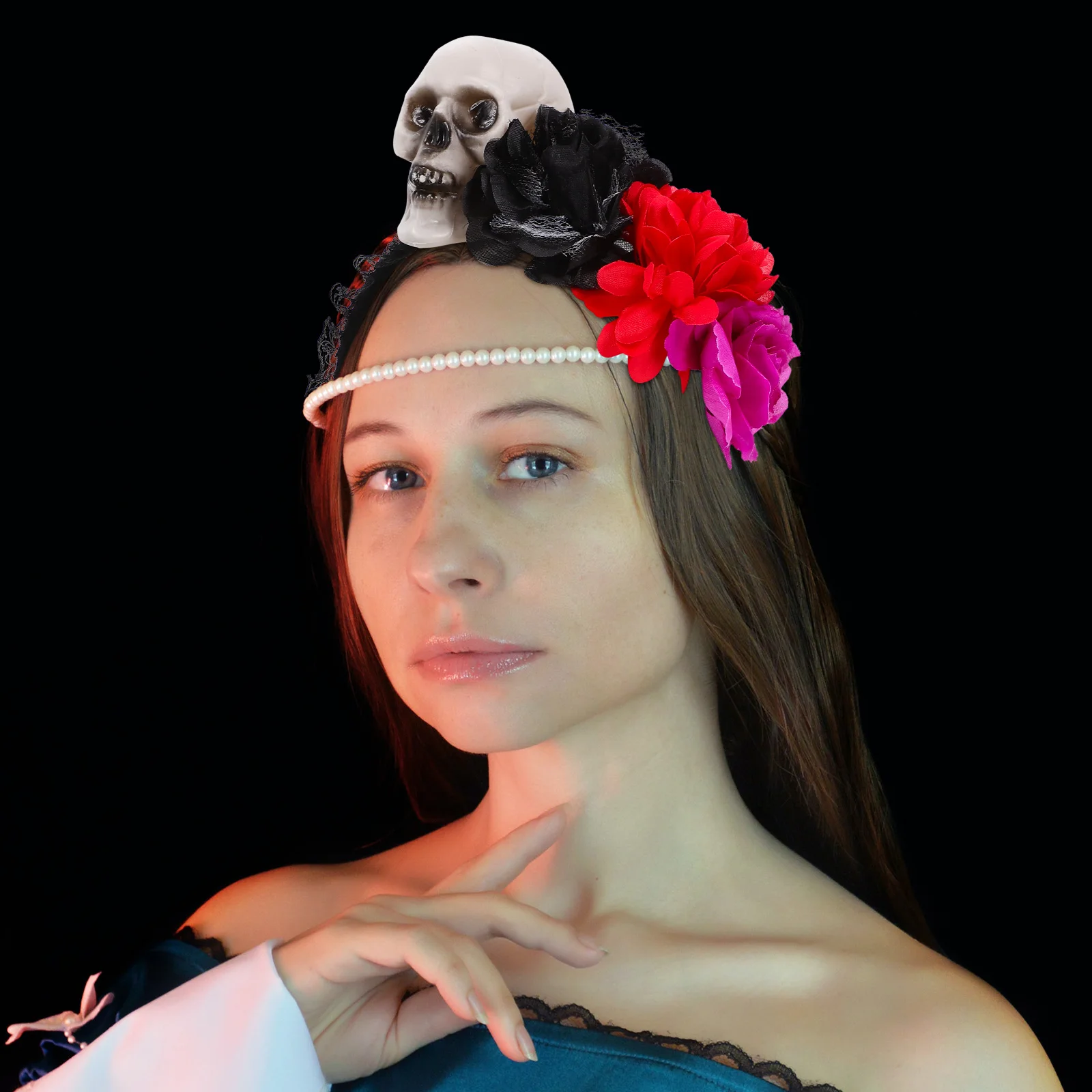 

Skull Headdress Halloween Headb s Hair Hoops Flower Headpiece Party Accessories Photo Props Lightweight Comfortable