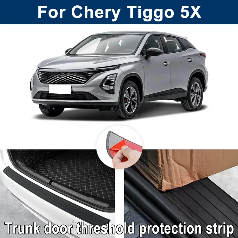 NEW1 Door Sill Protector for Chery Tiggo 5X Rubber Anti Scratch Threshold Scuff Plate Anti-Scratch Door Entry Protector Rear