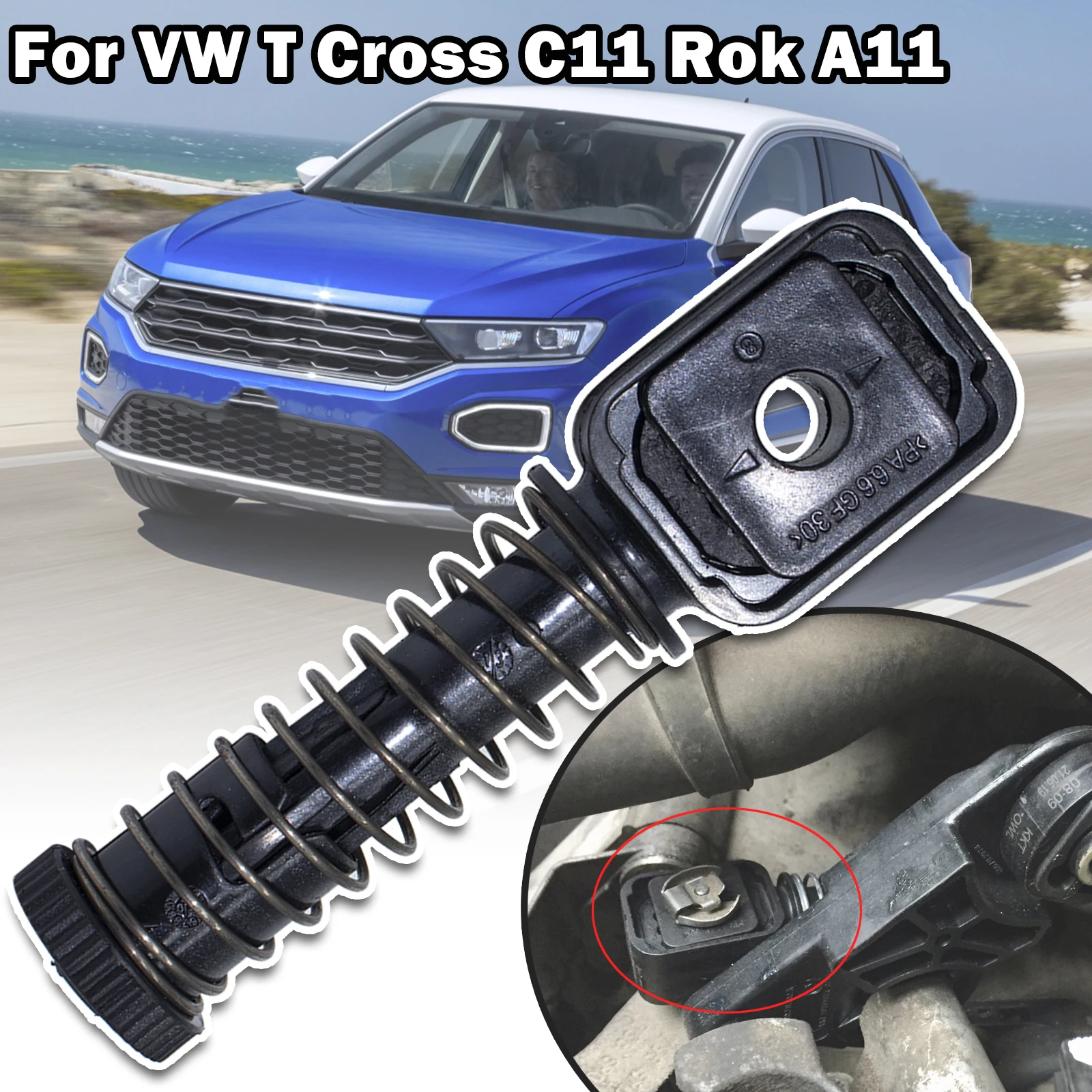 

For VW T Cross C11 Rok A11 Bowden Cable Catch Manual Gearbox Shaft Selector Change Lever Shifter Cable Linkage Rod End1K0711761B