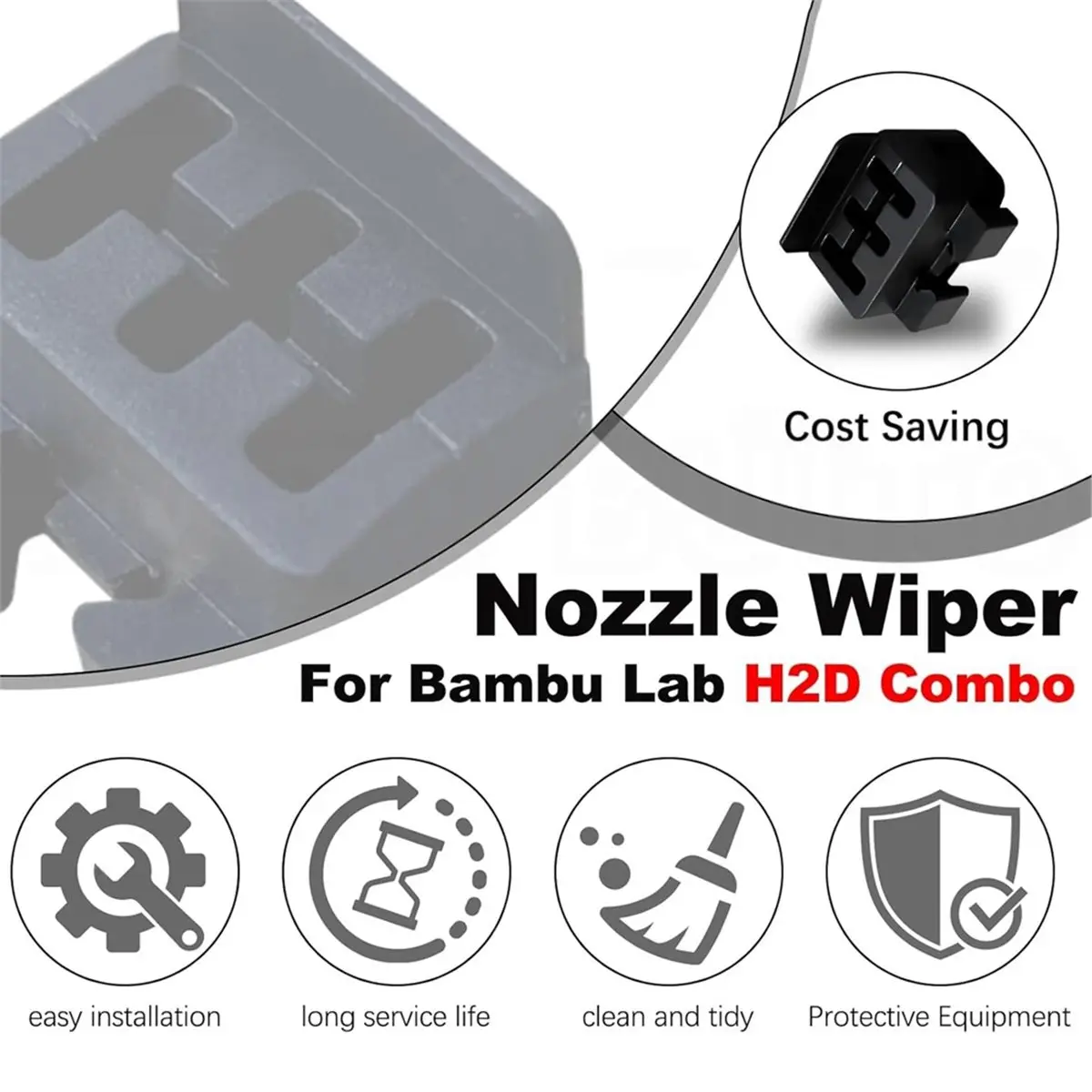 Eco-friendly 6pc Nozzle Wiper,High-Temperature Resistant Silicone Nozzle Cleaning Brush for H2D/H2S 3D Printer Accessories