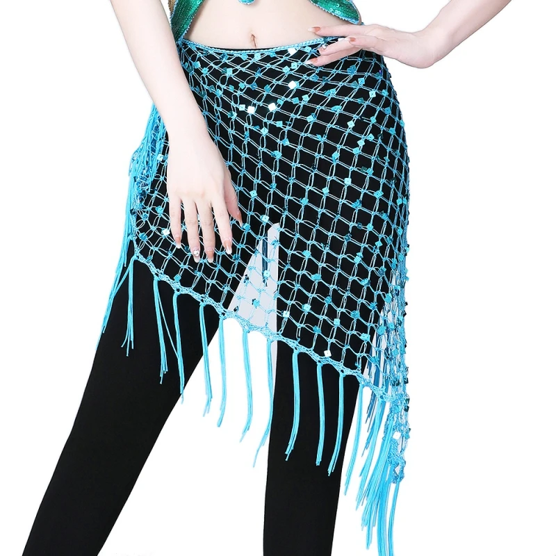 

Hollow Out Belly Dance Sequined Belt Costumes Skirt Hip Wrap Stage Clothing Chain Waist Scarf Female Dancewear 14 Colors